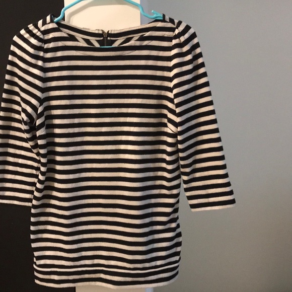 LOFT Black and White Striped Shirt - Picture 1 of 3